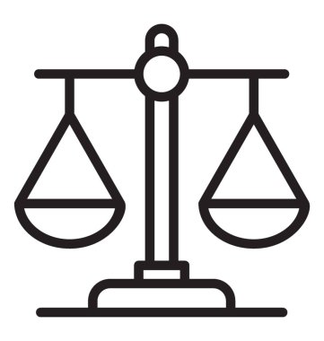 Adalet için dengeli bir tartı ölçek 