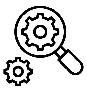 Büyüteç'i arama ayarları kavramı tasvir içinde bir karikatür 