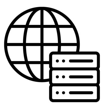  Bir küre küresel veritabanı tasvir datacenter ile 