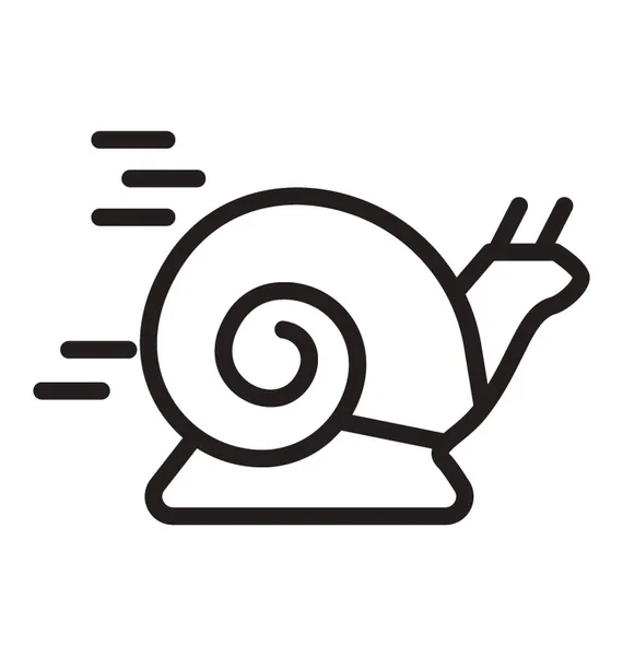 Snail Here Indicate Graphic Slow Speed — Stock Vector
