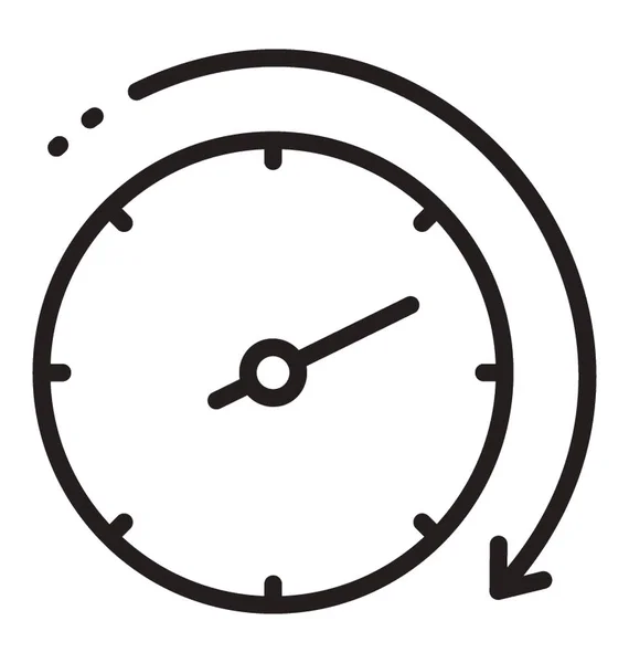 Reloj Con Flecha Sentido Las Agujas Del Reloj — Vector de stock