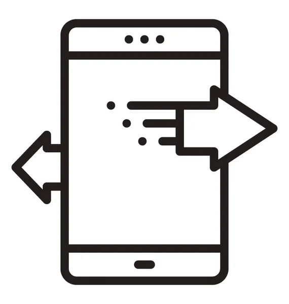 Сотовый Телефон Двойными Стрелками Обратимых Направлениях Представляющих Собой Иконку Мобильных — стоковый вектор