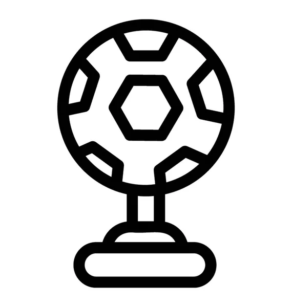 Trofeo Con Fútbol Parte Superior Que Representa Trofeo Deportivo — Archivo Imágenes Vectoriales