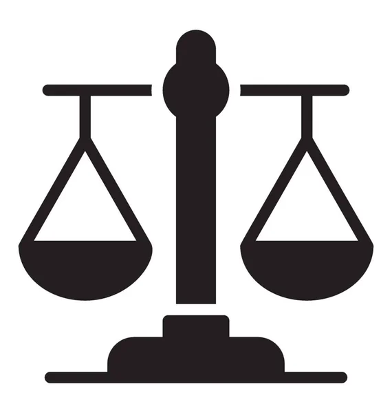 Une Balance Équilibrée Pour Justice — Image vectorielle