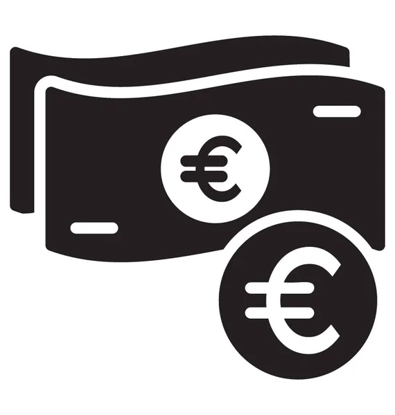 Papel Moneda Con Moneda Extranjera Del Euro — Vector de stock