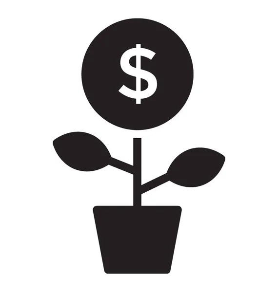 Dinero Planta Está Conceptualizando Crecimiento Del Dinero — Vector de stock