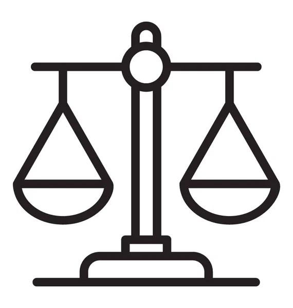 Une Balance Équilibrée Pour Justice — Image vectorielle