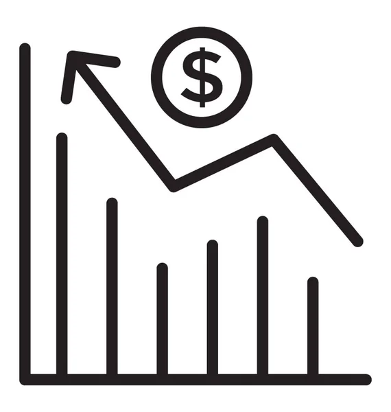 Aumento Mercado Bolsista Com Análise Estatística — Vetor de Stock