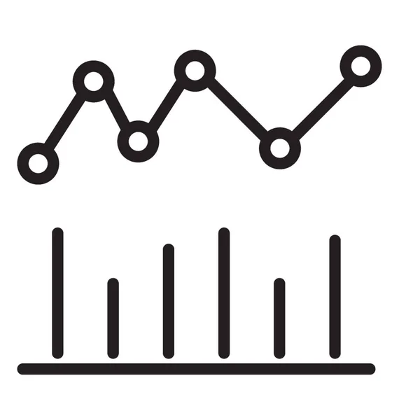 Estatísticas Negócios Mostrado Através Gráfico Linha — Vetor de Stock