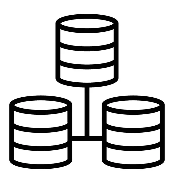 Servidores Sql Jerarquía Haciendo Icono Red Datos — Vector de stock