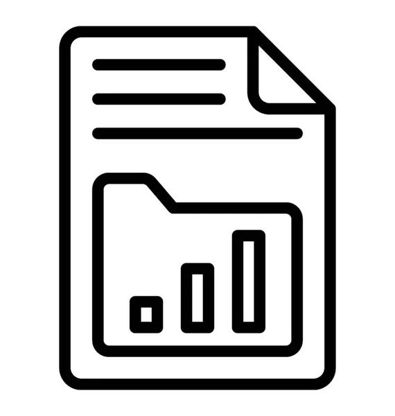 Paper Sheet Bar Graph Representing Data Analysis Icon — Stock Vector
