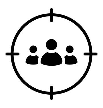 Hedef Pazar gösterilen bir crosshair kullanıcı grubunda 