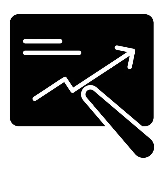 Data Chart Line Graph Showing Statistical Evaluation — Stock Vector