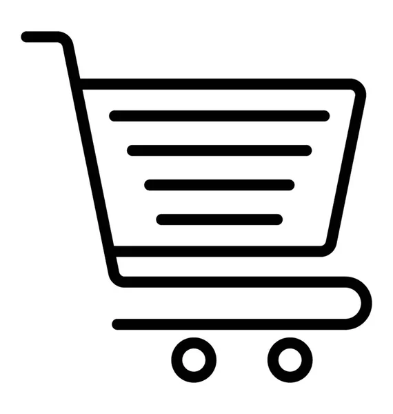 Shopping Trolley Denoting Concept Shopping — Stock Vector