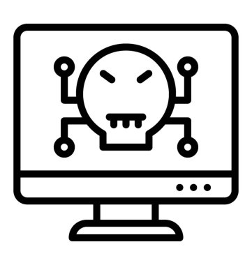 Kafatası ve bağlantıları işareti ekranda kesmek bilgisayar