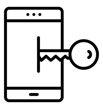 Belgili tanımlık smartphone ile mobil erişim ve ve içinde kilidini açma anahtarı. 