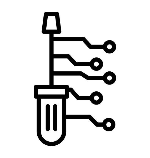 Repairing Tool Connections Representing Digital Screwdriver — Stock Vector
