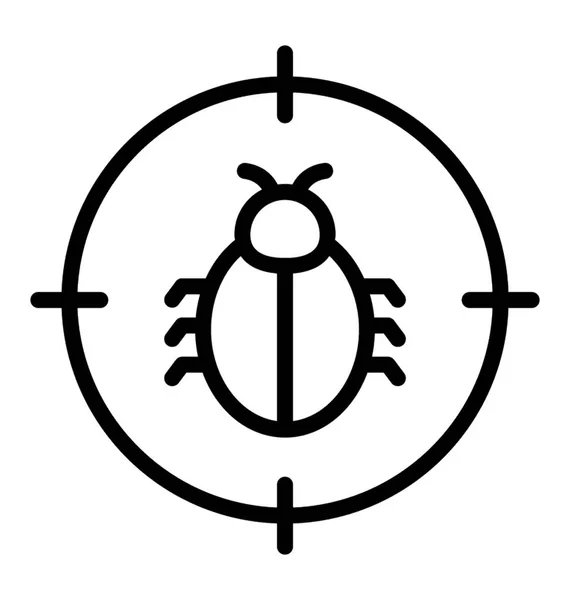 Bug Dans Réticule Montre Concept Débogage — Image vectorielle
