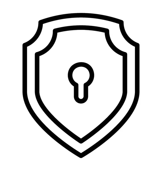 Escudo Seguridad Con Cerradura Que Representa Icono Protección Acceso — Archivo Imágenes Vectoriales