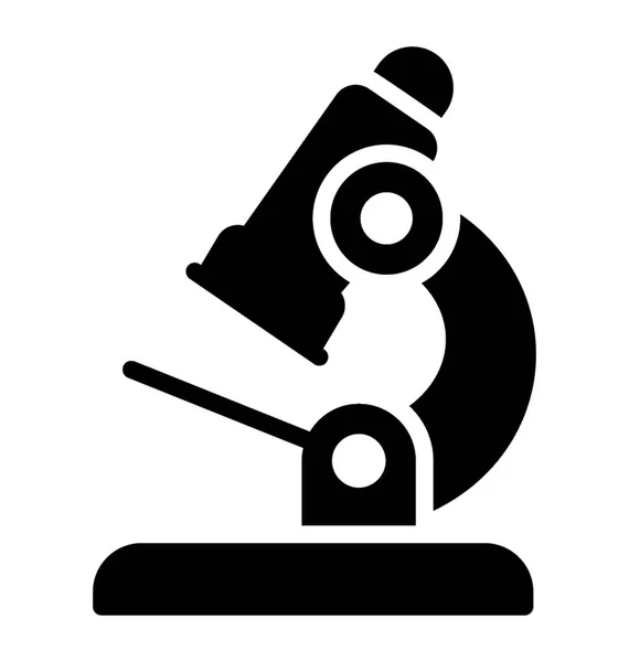 显微镜图标的字形图标设计 实验室研究 — 图库矢量图片