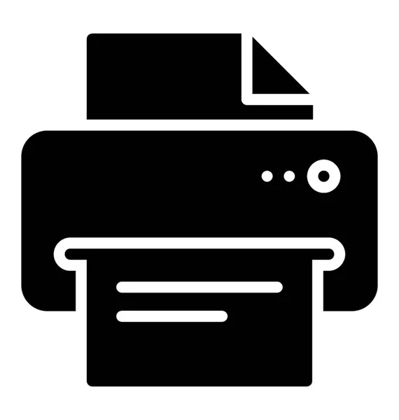 Printer Fax Machine Glyph Icon Image — Stock Vector