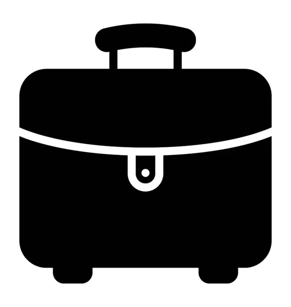 Ein Bürokoffer Oder Portfoliotasche Glyphen Symbol — Stockvektor