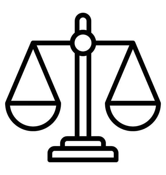 Symbol Law Justice Balance Scale Icon — Stock Vector