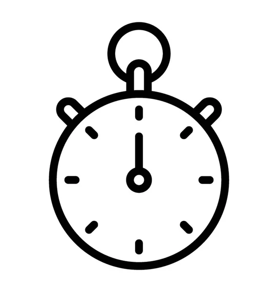 Countdown Met Dit Stopwatch Lijn Pictogram Ontwerp — Stockvector