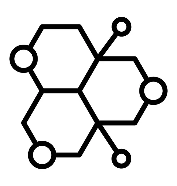 Molecular Structure Chemical Compounds Icon Graphic — Stock Vector