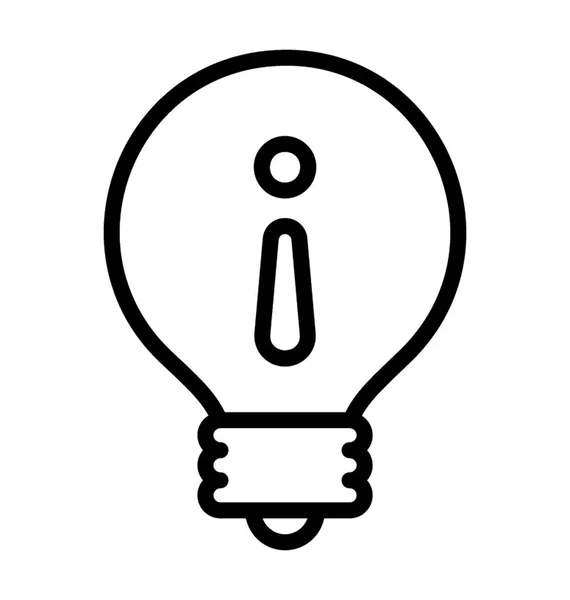 Icône Ligne Conception Ampoule Concept Idée Innovante — Image vectorielle