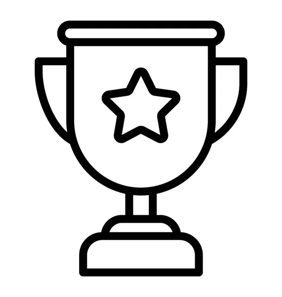 まずは優勝トロフィーを表す金賞カップ — ストックベクタ