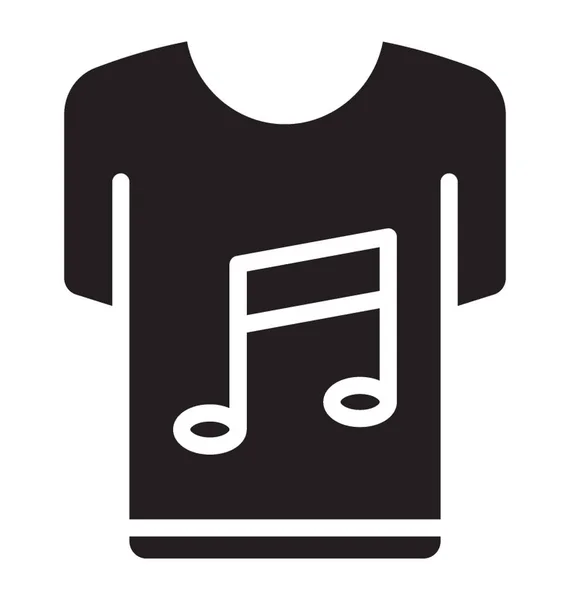 Una Camisa Música Para Fiestas Con Signo Melodía — Archivo Imágenes Vectoriales