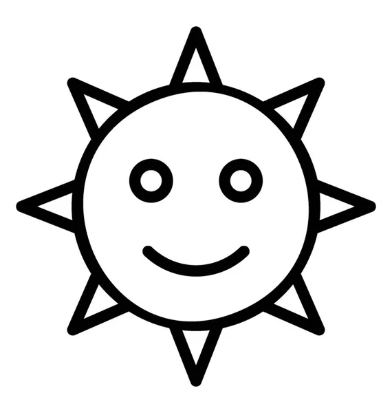 Summer Sunshine Smiling Face Celebrate Summer — Stock Vector