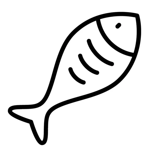Ψάρια Ένα Εικονίδιο Για Θαλασσινά Κόμμα — Διανυσματικό Αρχείο