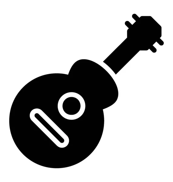 Ikone Eines Musikinstruments Das Die Gitarre Darstellt — Stockvektor