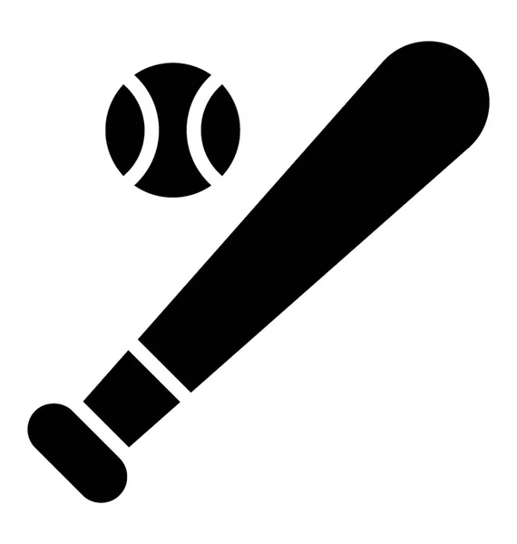 Fladdermus Och Klumpa Ihop Sig Symboliserar Baseball — Stock vektor