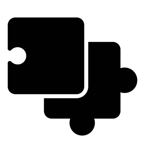 Symbol Des Puzzlestücks Das Das Lösen Von Rätseln Darstellt — Stockvektor
