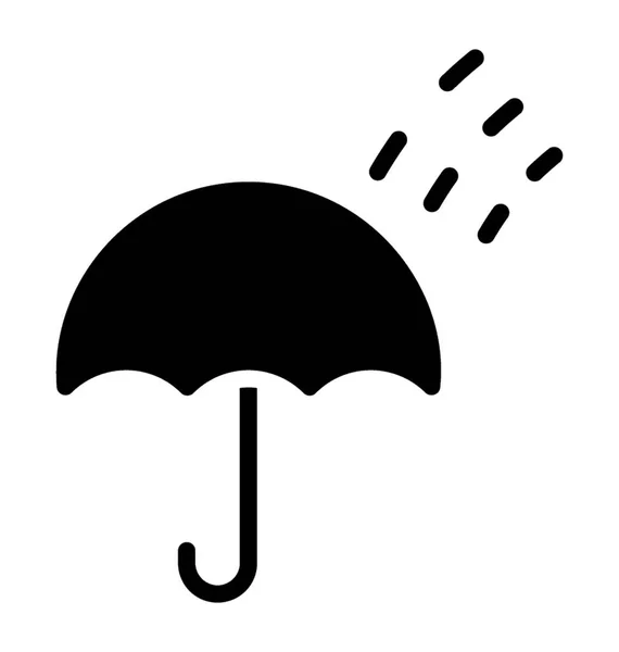 Ikon Payung Dan Hujan Yang Menggambarkan Hujan - Stok Vektor