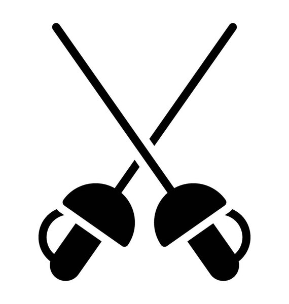 Two swords the symbol of kendo, modern martial arts 
