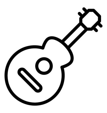 Gitar resmeden bir müzik enstrümanı simgesi