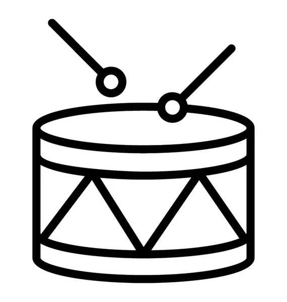 Pictogram Van Muziekinstrument Beeltenis Van Trommel — Stockvector