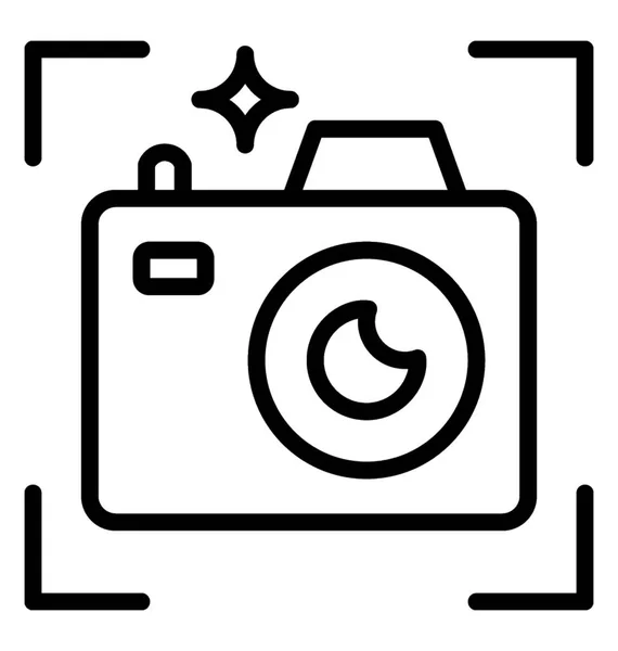 Ikona Fotoaparátu Emitujících Flash Zobrazující Fotografie — Stockový vektor