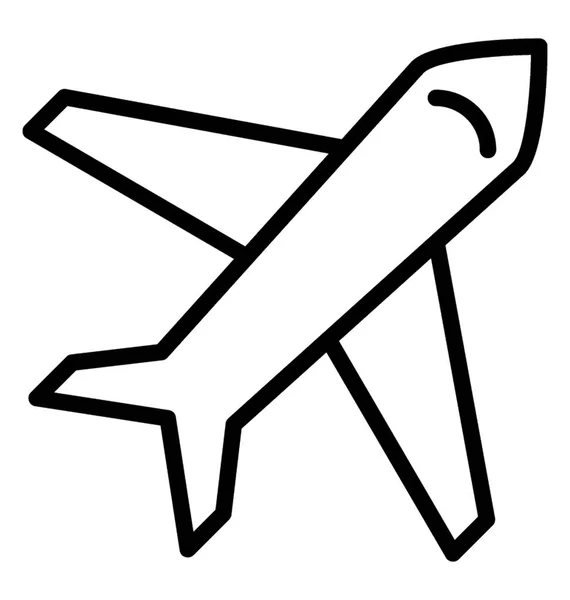 Икона Транспортного Средства Изображением Самолета — стоковый вектор