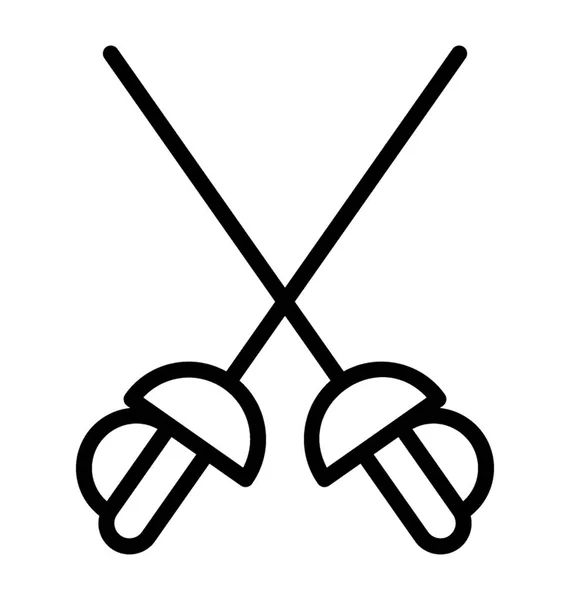 Dos Espadas Símbolo Kendo Artes Marciales Modernas — Archivo Imágenes Vectoriales