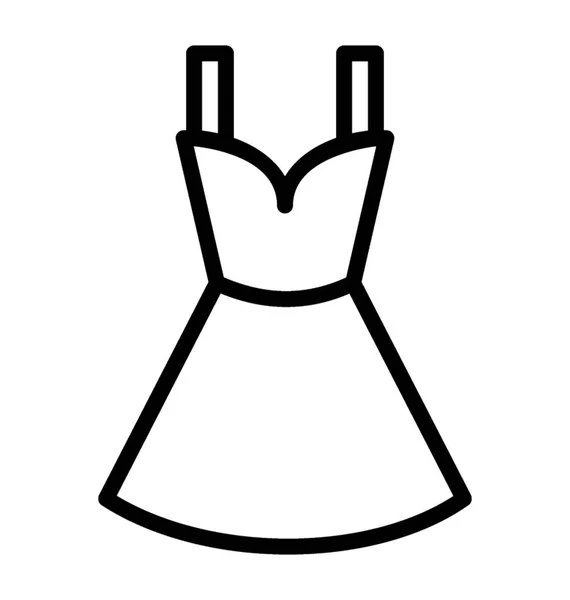 Vestido Femenino Que Representa Vestido — Vector de stock