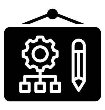 Workflow diagram, algorithm or data structure icon vector clipart svg vector 