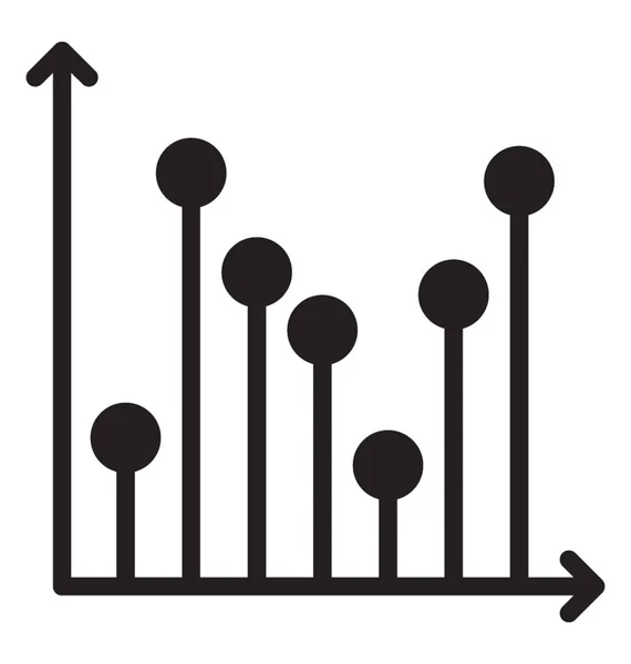 Simple Glyphe Isolé Icône Conception Analytique — Image vectorielle