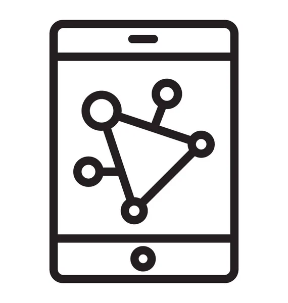 Diagrama Tela Móvel Apresenta Ícone Interface Usuário Móvel —  Vetores de Stock