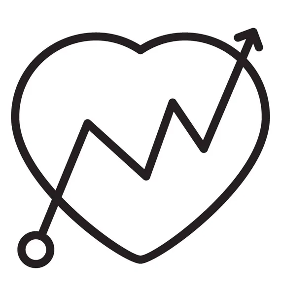Kalp Kalp Atışı Sembolü Kardiyogram Kavramı Ile — Stok Vektör