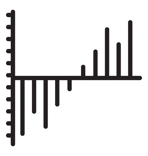 Wasserfall Diagramm Isolierte Linie Vektor Symbol — Stockvektor